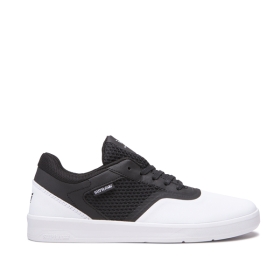 Supra Mens SAINT Low Top Shoes White/Black/White | US-43977